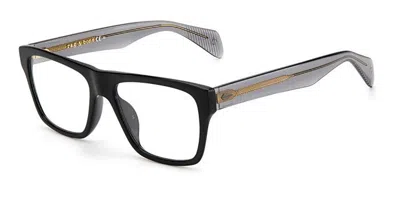 Rag & Bone Rnb7036 08a Men's Glasses Black Size 54 - Free Lenses - Blue Light Block Available In Shiny Black