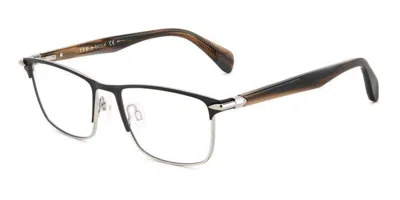 Rag & Bone Rnb7046 Xow Men's Glasses Black Size 53 - Free Lenses - Blue Light Block Available In Black Grey Horn