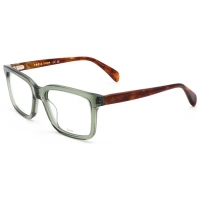 Rag & Bone Rnb7053g1ed53 Mixed-material Rectangle Eyeglasses In Green