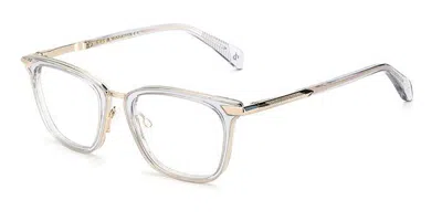 Rag & Bone Rnb8001 Kb7 Men's Glasses Gold Size 51 - Free Lenses - Blue Light Block Available In Transparent Grey Gold