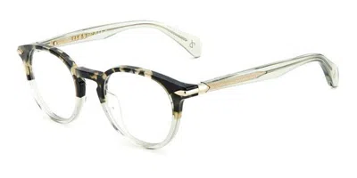 Rag & Bone Rnb8003 S5p Men's Glasses Clear Size 48 - Free Lenses - Blue Light Block Available In Green Havana Transparent White