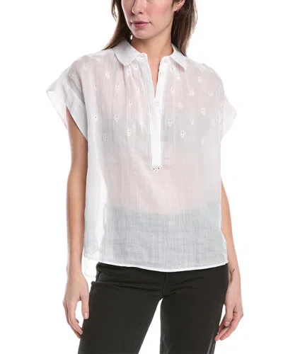 Rag & Bone Robin Embroidered Top In White