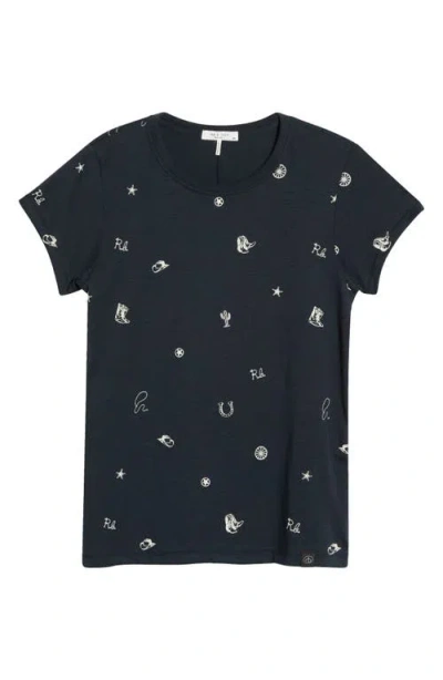 Rag & Bone Rodeo Graphic T-shirt In Blue