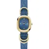 Rag & Bone Rory Denim Strap Watch, 25mm In Gold