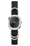 Rag & Bone Rory Leather Strap Watch, 25mm In Black