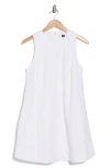 Rag & Bone Rosalind Sleeveless Cotton & Linen Trapeze Dress In White