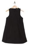 Rag & Bone Rosalind Sleeveless Cotton & Linen Trapeze Dress In Black