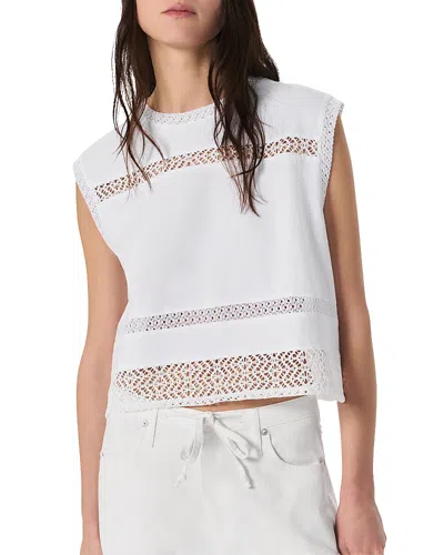 Rag & Bone Rosie Cut Out Muscle Tank In White