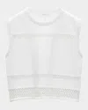 Rag & Bone Rosie Embroidered Muscle Tank Top In White