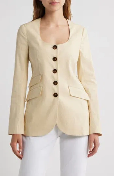 Rag & Bone Roslyn Linen Blend Blazer In Brown
