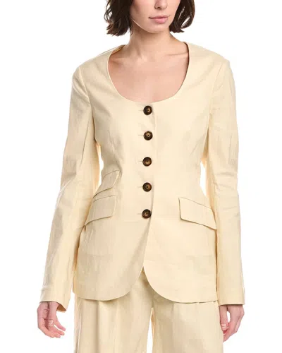 Rag & Bone Roslyn Linen-blend Blazer In Brown