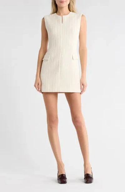 Rag & Bone Roslyn Tweed Shift Minidress In White