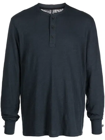 Rag & Bone Round-neck Long-sleeve Top In 蓝色