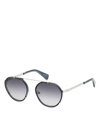 Rag & Bone Round Sunglasses, 51mm In Blue