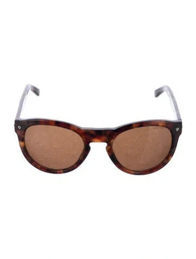 Pre-owned Rag & Bone Round Tinted Sunglasses In Brown