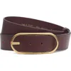 Rag & Bone Rounded Rebound Leather Belt In Brown