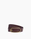 Rag & Bone Rounded Rebound Leather Belt In Burgundy