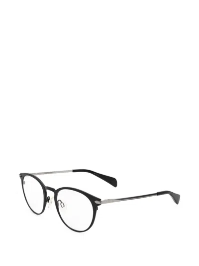 Rag & Bone Round-frame Glasses In Black