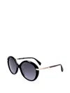 Rag & Bone Round-frame Sunglasses In Black