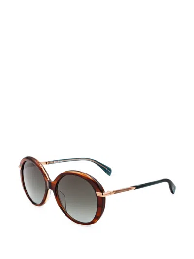 Rag & Bone Round-frame Sunglasses In Multi