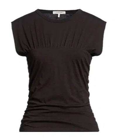 Rag & Bone Round-neck Short-sleeved T-shirt In Brown