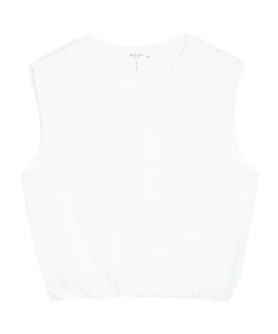 Rag & Bone Round-neck Sleeveless Short Vest In Blue