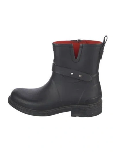 Pre-owned Rag & Bone Rubber Moto Boots In Blue