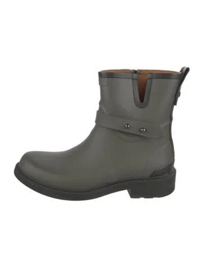 Pre-owned Rag & Bone Rubber Moto Boots In Grey