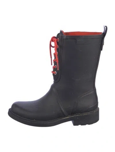 Pre-owned Rag & Bone Rubber Rain Boots In Blue