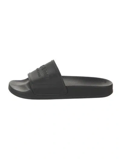 Pre-owned Rag & Bone Rubber Slides In Black