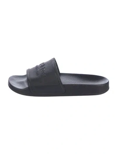 Pre-owned Rag & Bone Rubber Slides In Black