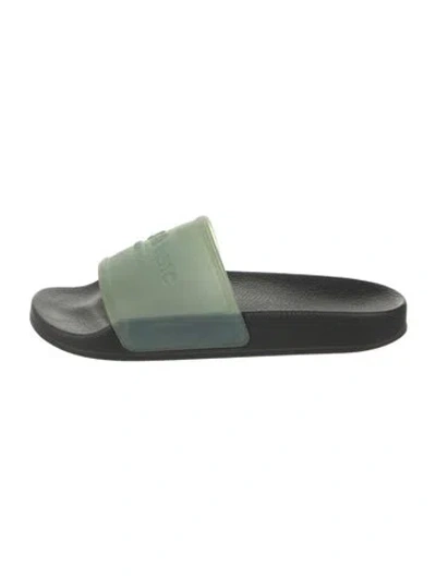 Pre-owned Rag & Bone Rubber Slides In Green