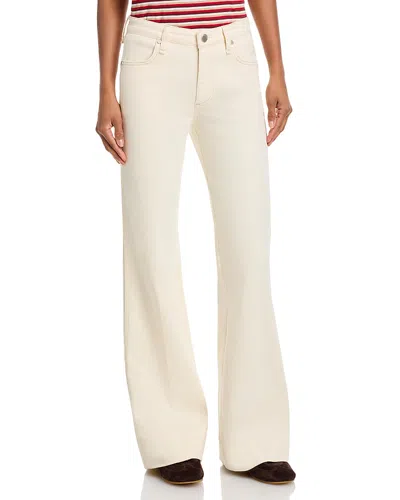 Rag & Bone Ruby High Rise Flare Leg Trouser Jeans In Ecru In White