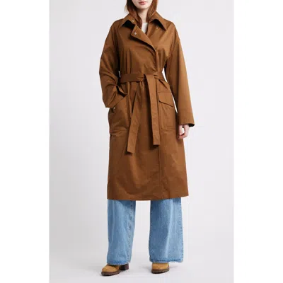 Rag & Bone Rue Stretch Cotton Trench Coat In Brown