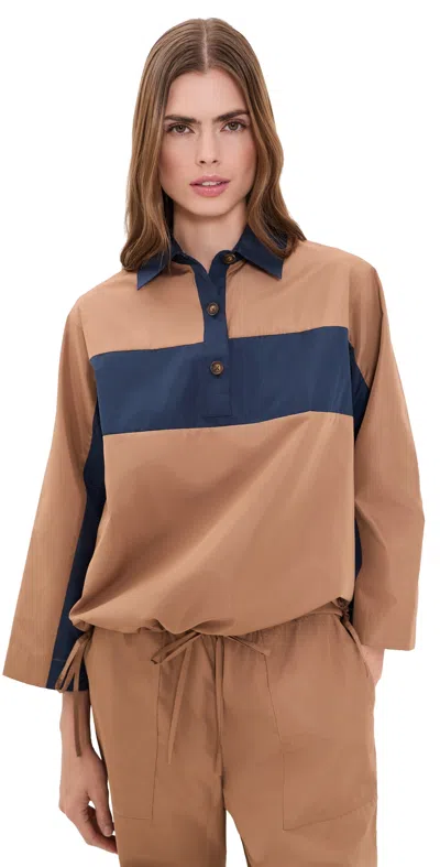 Rag & Bone Rugby Shirt Camel In Brown