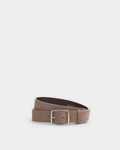 Rag & Bone Rugged Italian Suede Belt In Brown