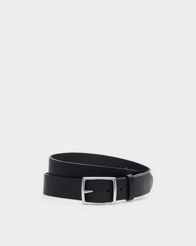 Rag & Bone Rugged Leather Belt In Black