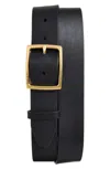 Rag & Bone Rugged Leather Belt In Black