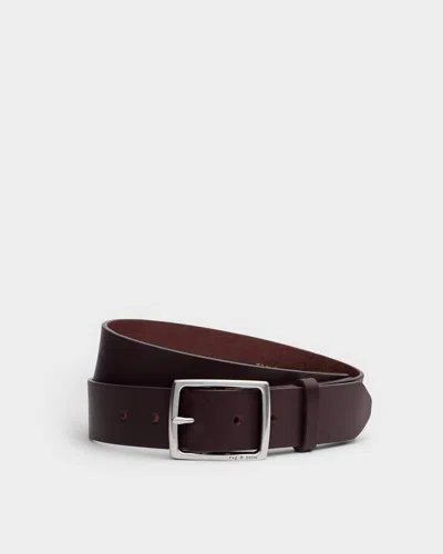 Rag & Bone Rugged Leather Belt In Morello