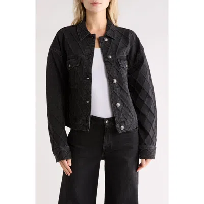 Rag & Bone Ryan Denim Trucker Jacket In Black