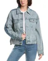 Rag & Bone Ryan Paneled Denim Jacket In Blue