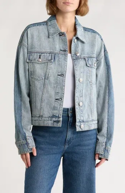 Rag & Bone Ryan Paneled Denim Jacket In Multi