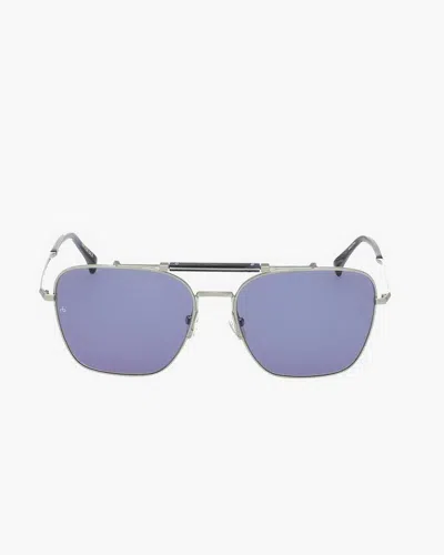 Rag & Bone Ryan Square Aviator Sunglasses In Blue
