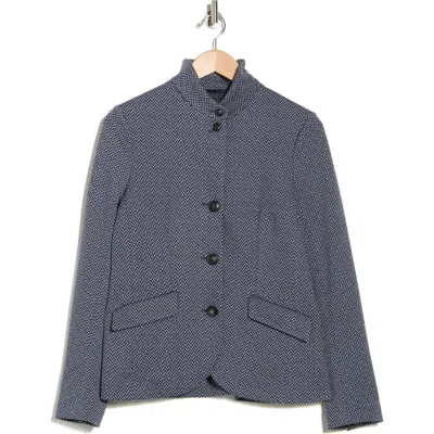 Rag & Bone Sadie Herringbone Jacquard Blazer In Blue