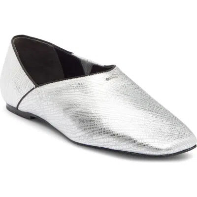 Rag & Bone Sadie Pointed Toe Flat In Silver