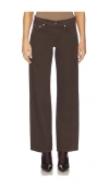 Rag & Bone Charlie Super High Waist Crop Barrel Corduroy Jeans In Brown