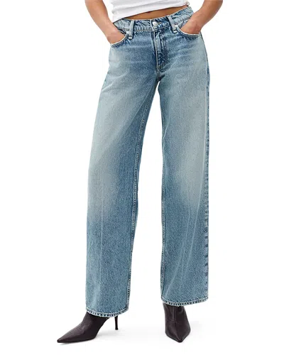 Rag & Bone Saige Full Straight Jeans In Roseland In Blue