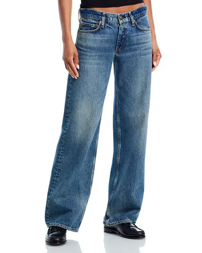 Rag & Bone Saige High Rise Relaxed Straight Jeans In Echo In Blue