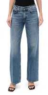 Rag & Bone Saige Low Rise Full Relaxed Straight Jeans Echo In Blue