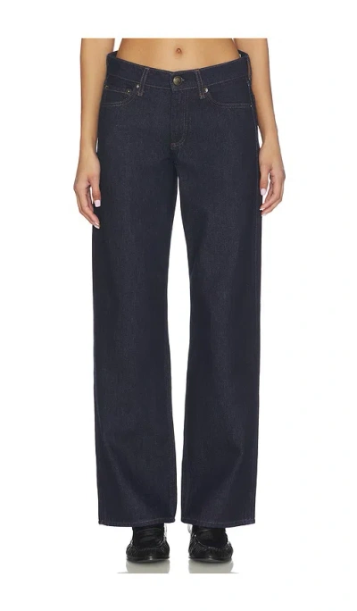 Rag & Bone Saige Low Rise Full Straight Jeans In Black